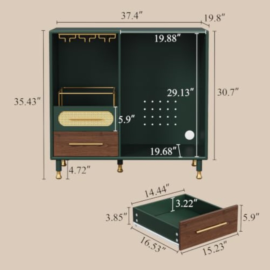 Lemari Bar dengan Ruang Kulkas - Home Bar And Fridge ulasan dan harga