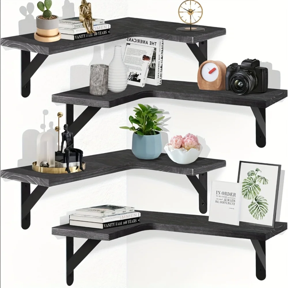 Rak Dinding Kayu Alami Motif S - Home Bar Shelf ulasan dan harga