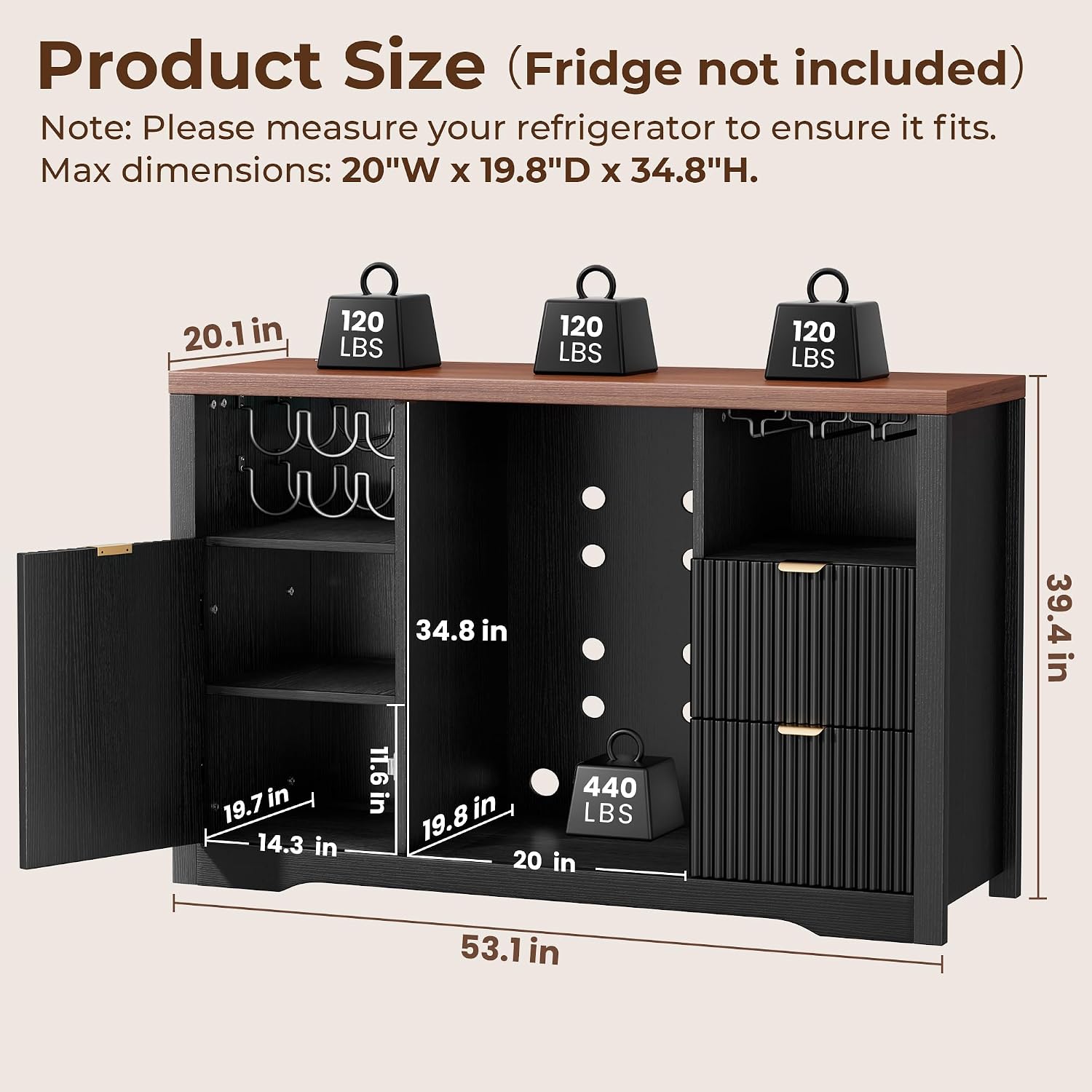 Lemari Bar Kopi dengan Ruang K - Home Bar And Fridge ulasan dan harga