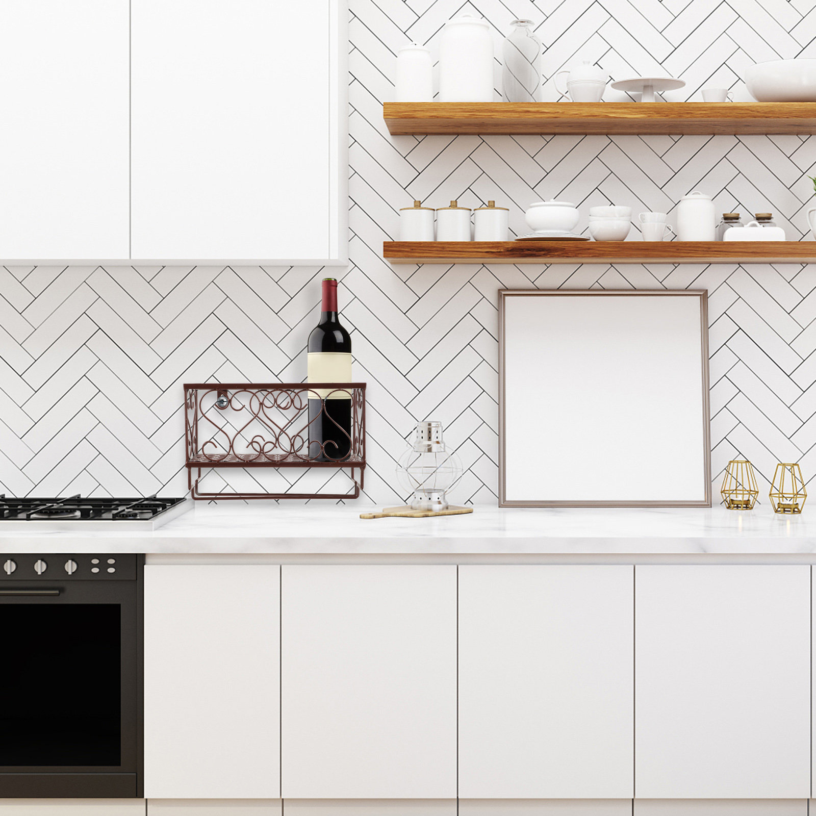 Rak Anggur Dinding Hemat Ruang - Home Bar Shelf ulasan dan harga